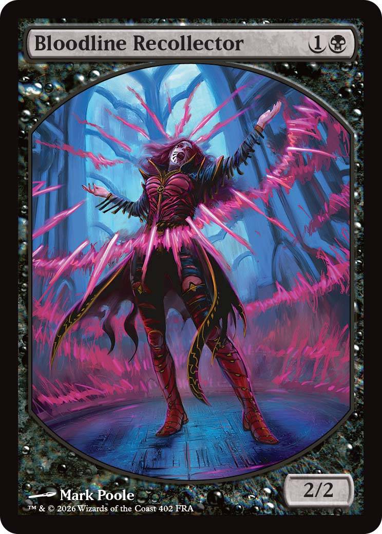 An image of the Bloodline Recollector serialized card from MTG Reality Fracture.