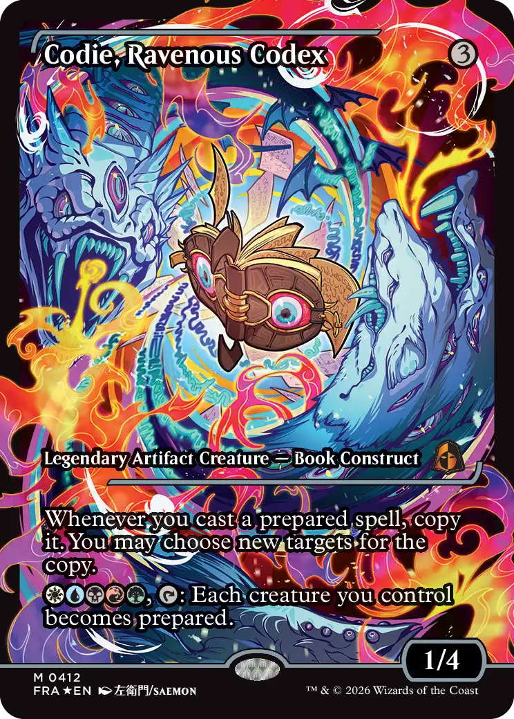 Codie, Ravenous Codex from MTG Reality Fracture.
