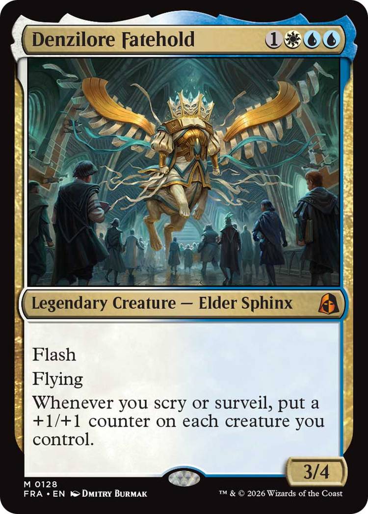 An image of the Denzilore Fatehold MTG card from Reality Fracture.