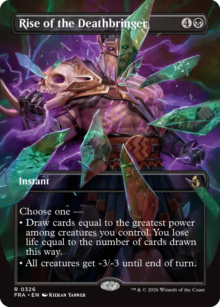 Rise of the Deathbringer MTG card from Reality Fracture.