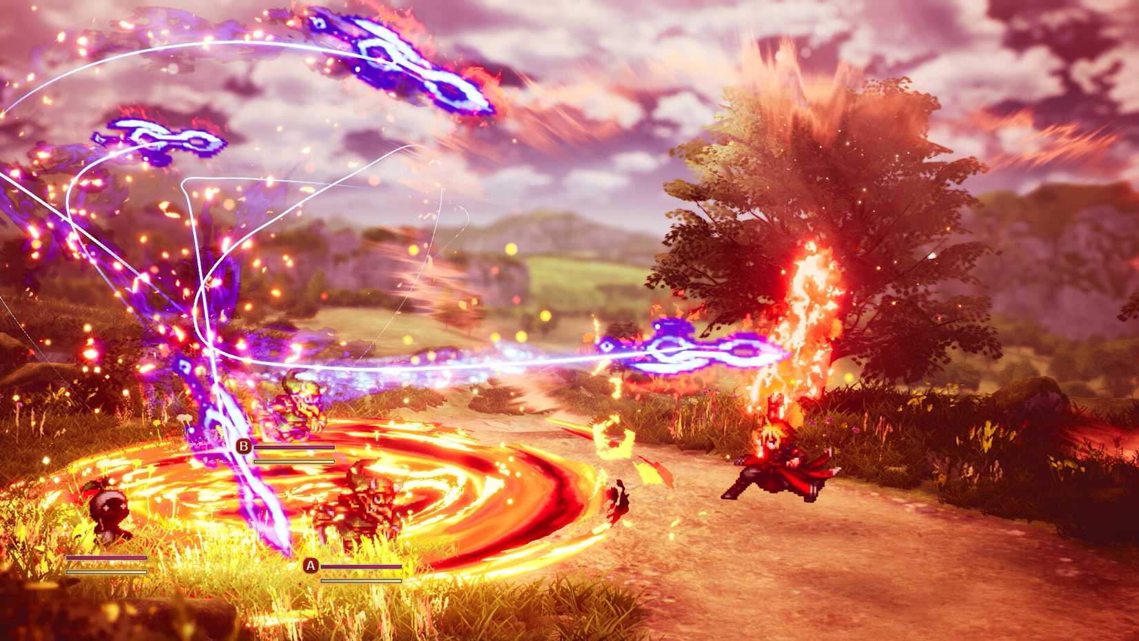 Rain using a special move in Final Fantasy Resonance.