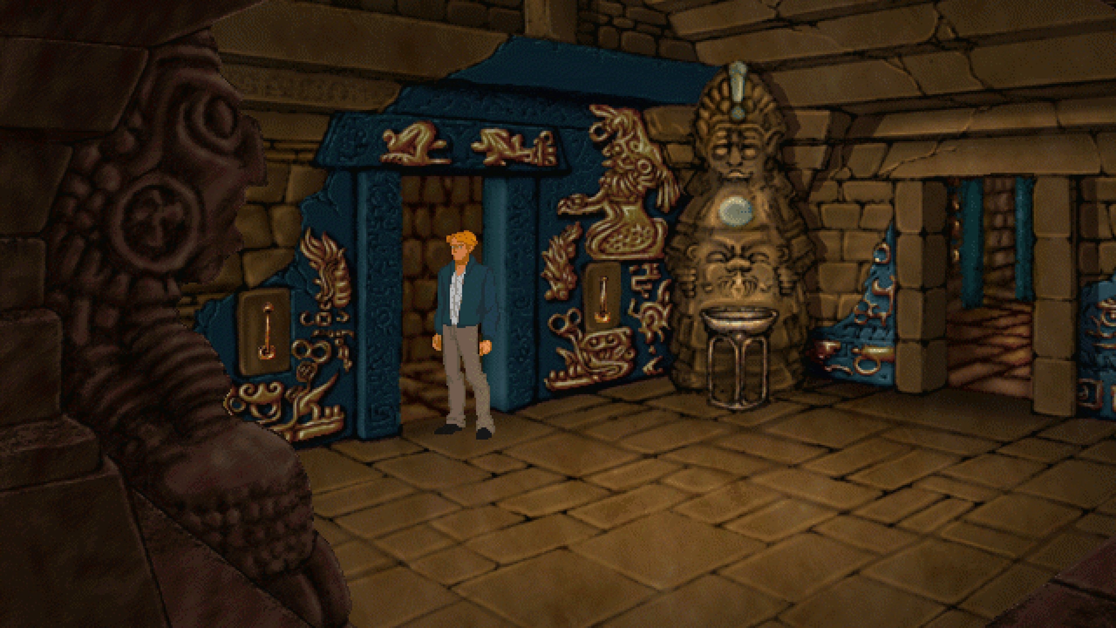 George in the temple in the original Broken Sword The Smoking Mirror.