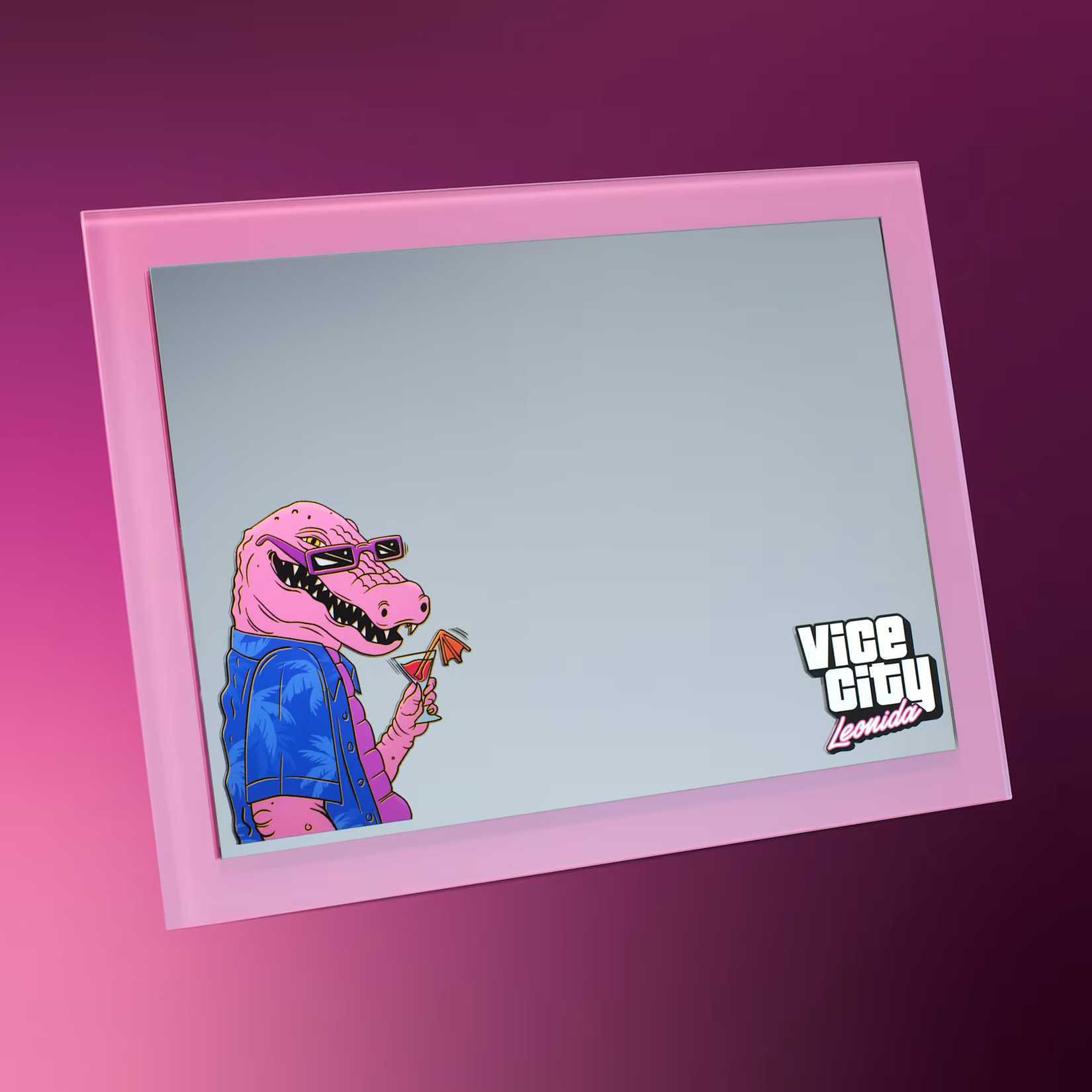 A Macca the Gator mirror from the GTA 6 collector's edition.