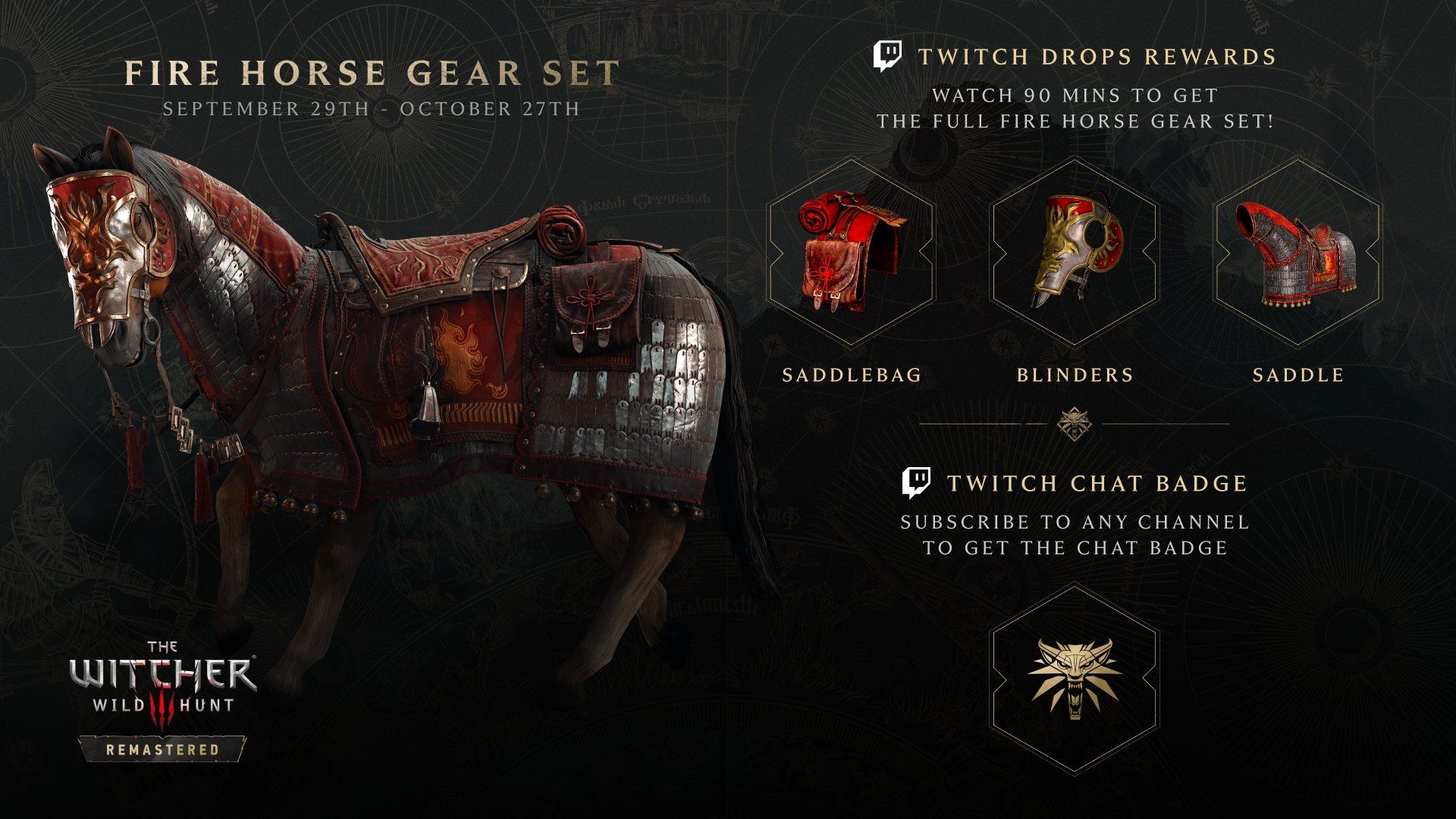 Horse cosmetic celebration from Witcher 3 Remaster