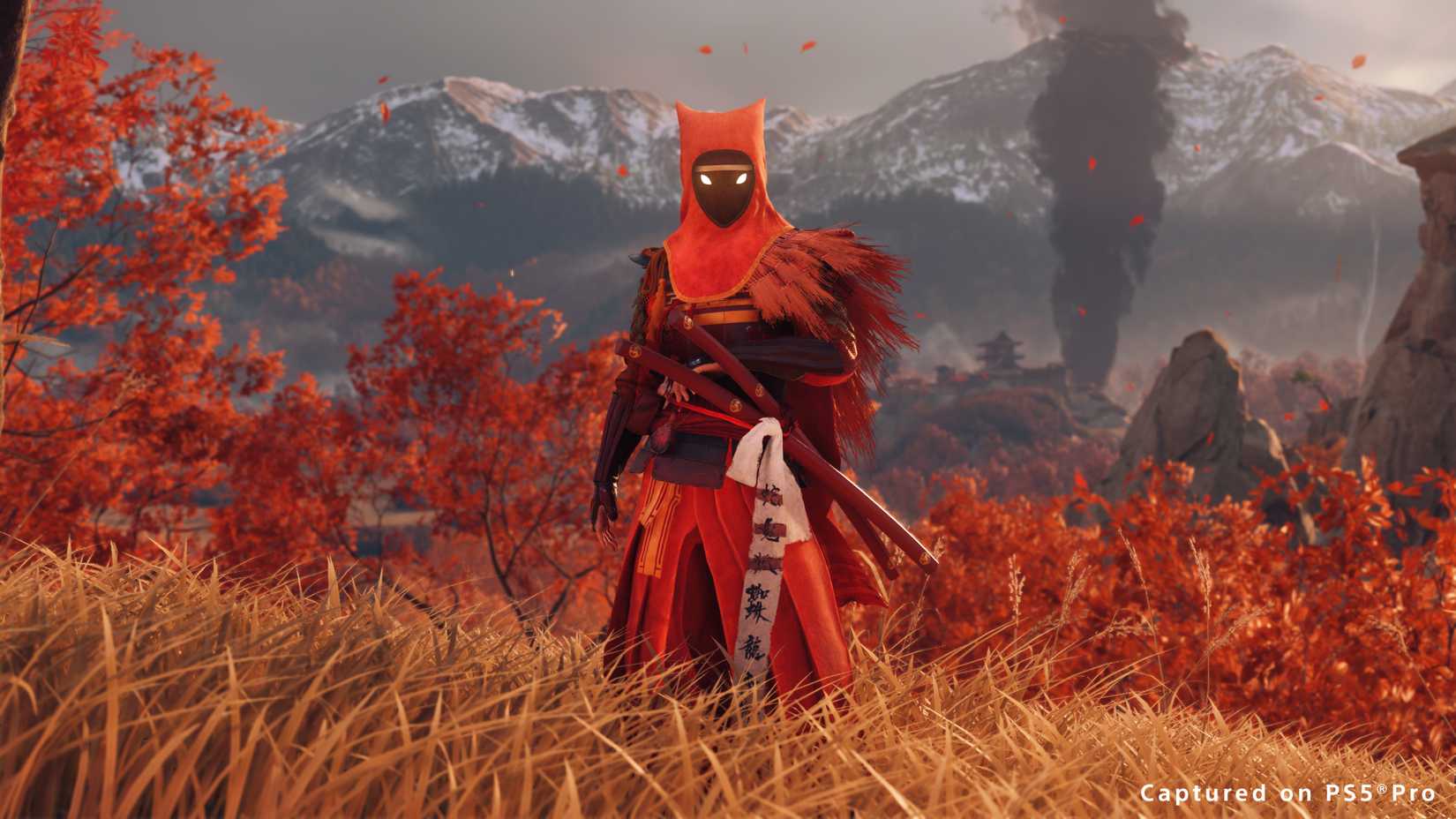 atsu wearing journey armor in ghost of yotei.