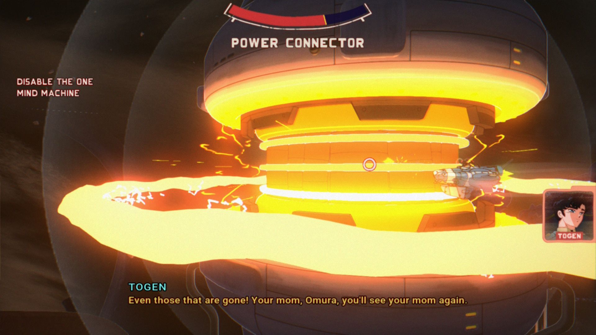 Maki and Omura fighting the Power Connector in Orbitals.