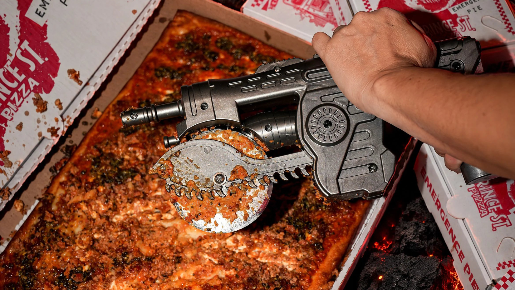 Lancer Pizza Cutter collab with Gears Of War E-Day