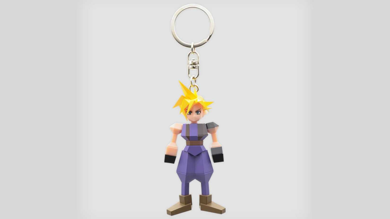 final fantasy 7 polygon cloud keychain.