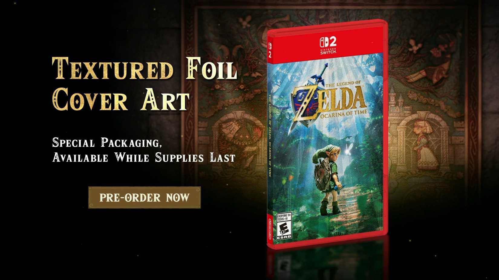 The Legend of Zelda Ocarina of Time Textured Foil Cover Art Edition.