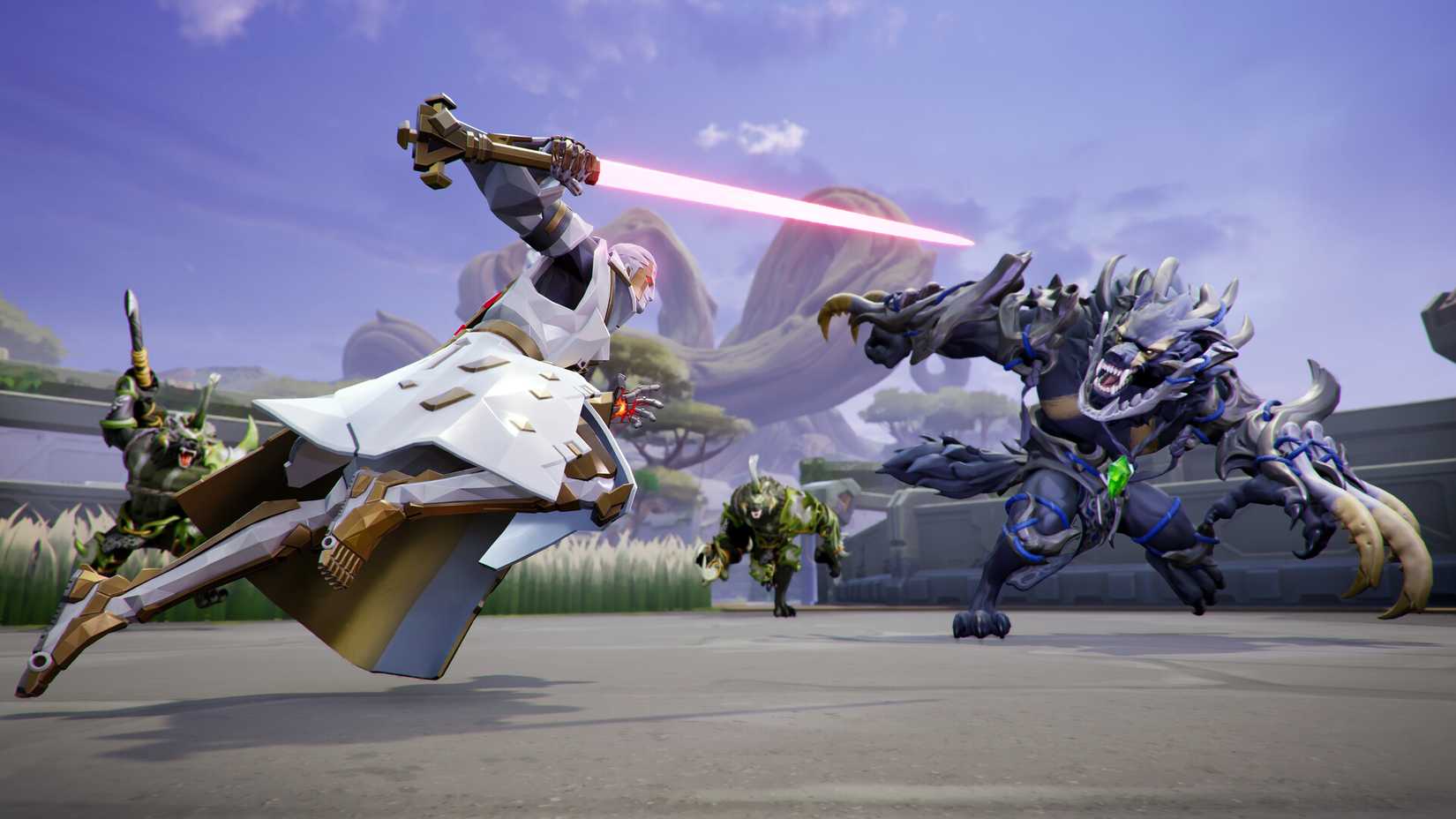 Two characters fighting in Project Zeta.