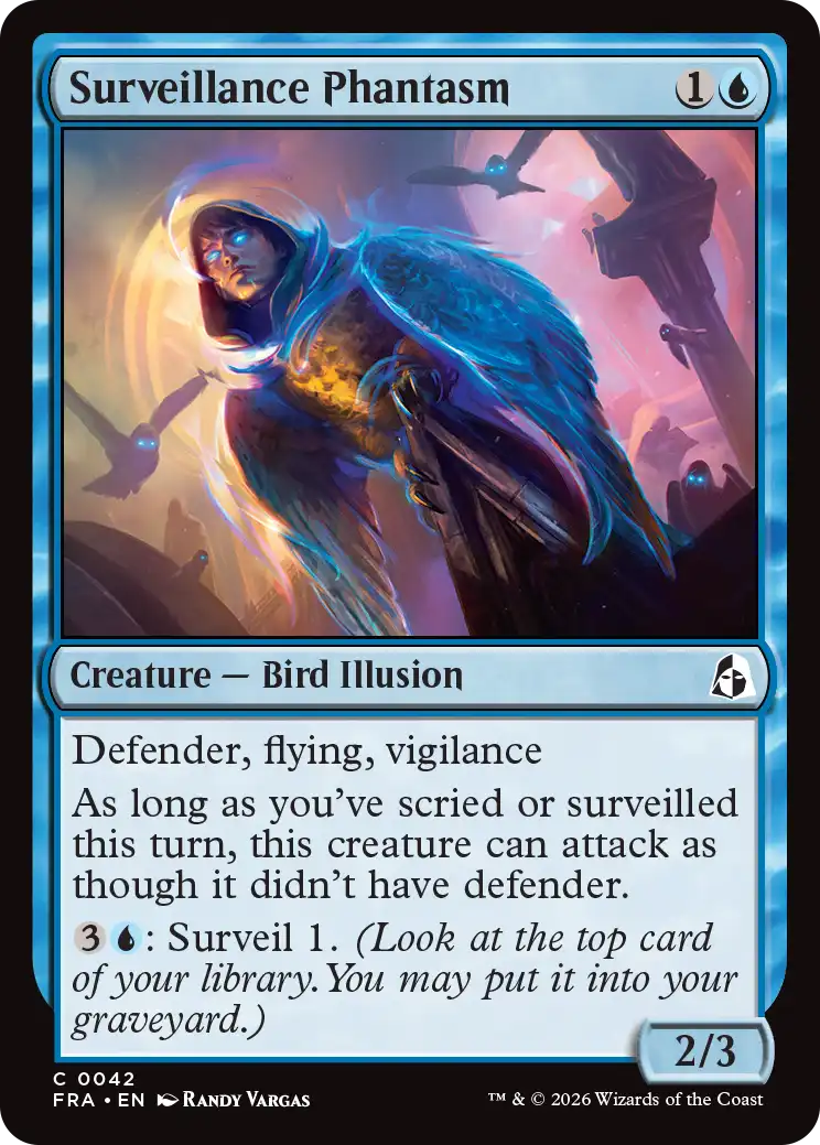An image of Surveillance Phantasm from MTG Reality Fracture.