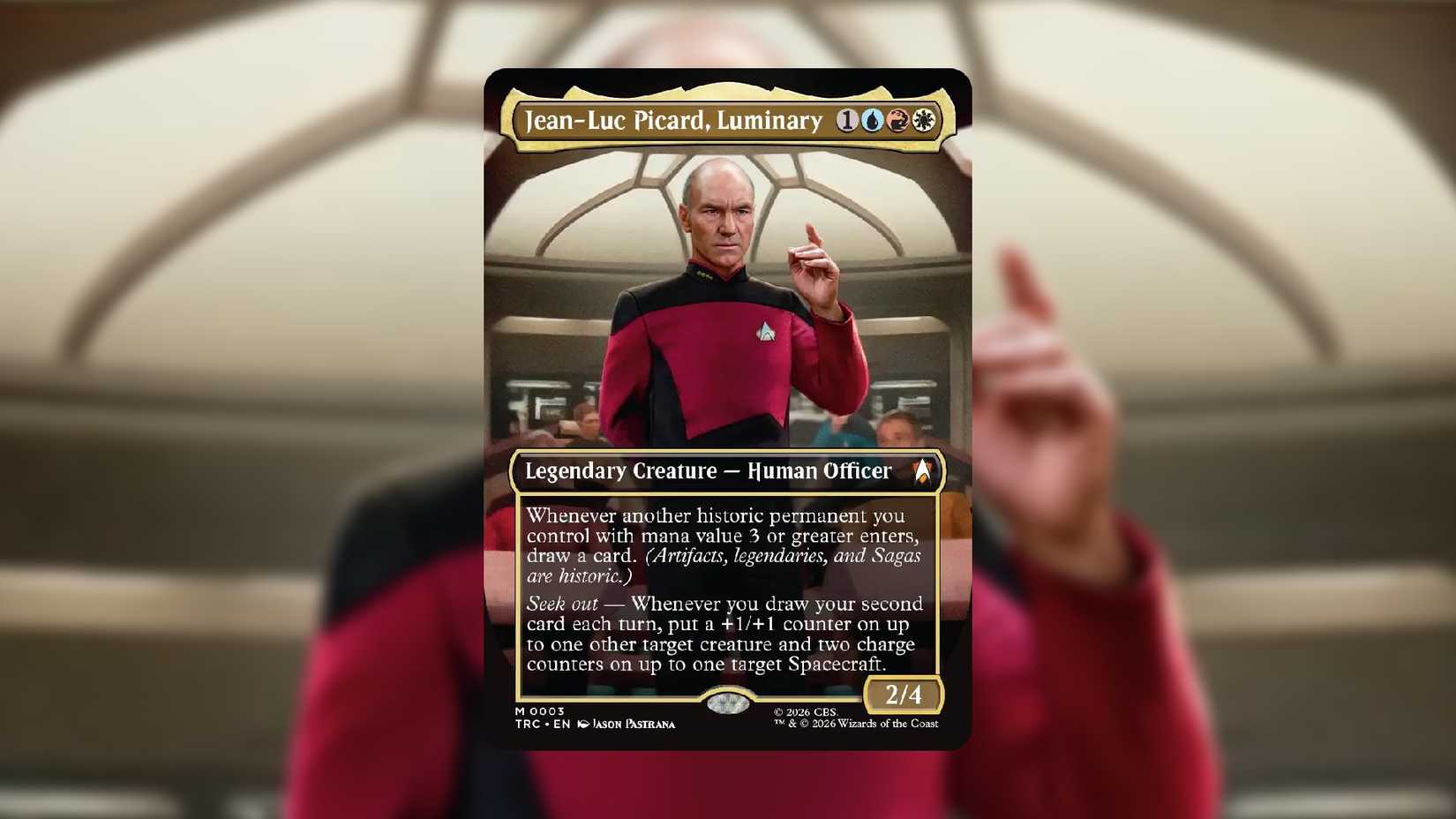 Jean-Luc Picard, Luminary MTG Star Trek card.