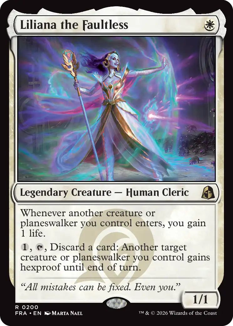 Liliana the Faultless MTG card from Reality Fracture.