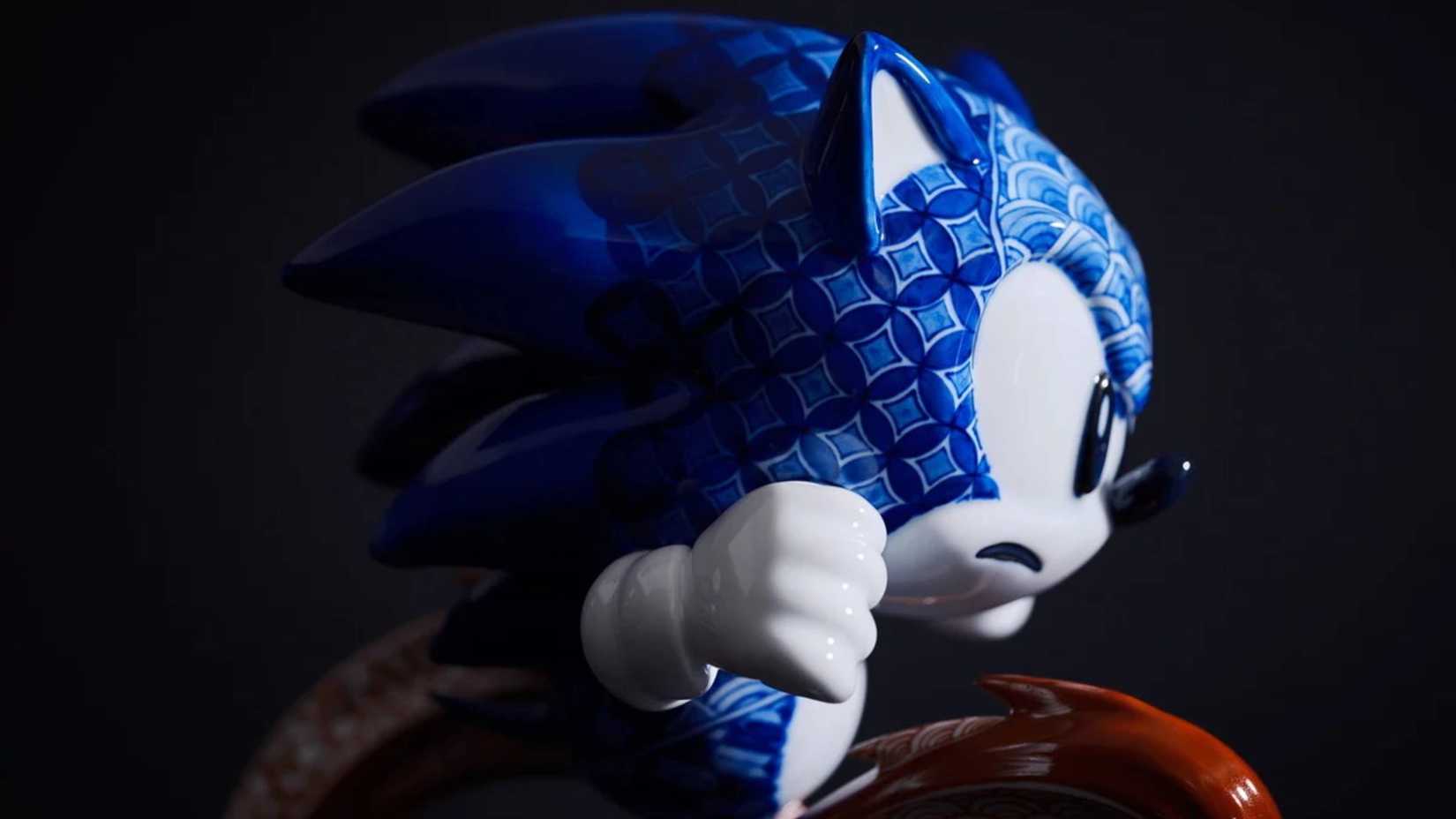 porcelain sonic statue.
