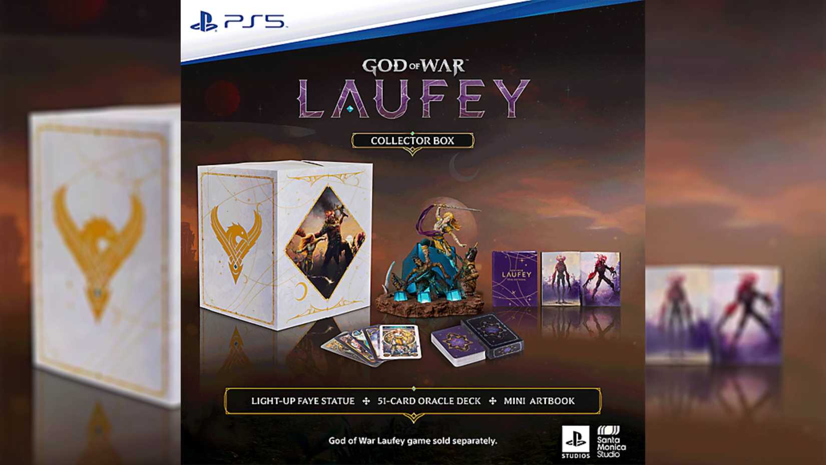 contents of the god of war laufey collectors box.