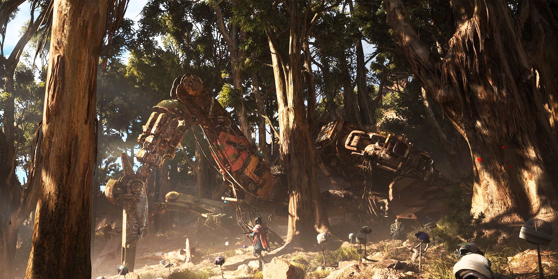 Um mecha ou robô em Arc Raiders, parte da mecânica de combate ou exploração.