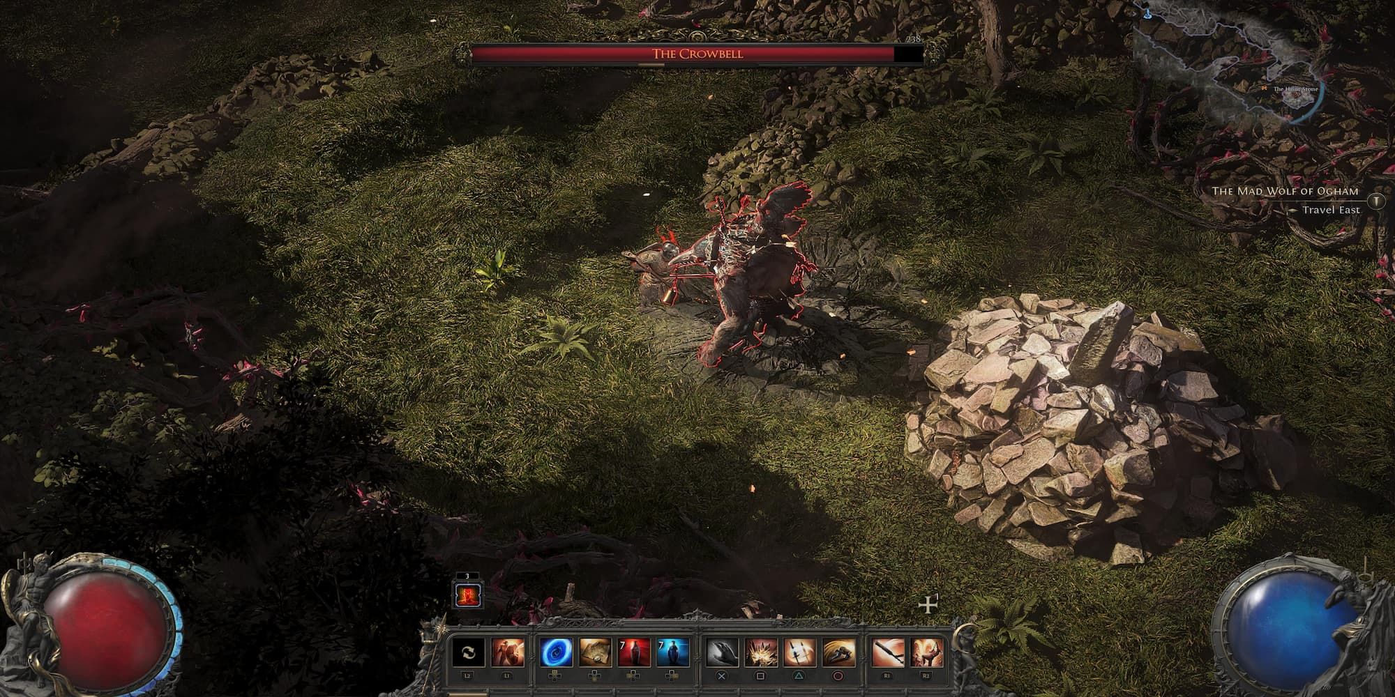 Personagem de Path of Exile 2 em combate