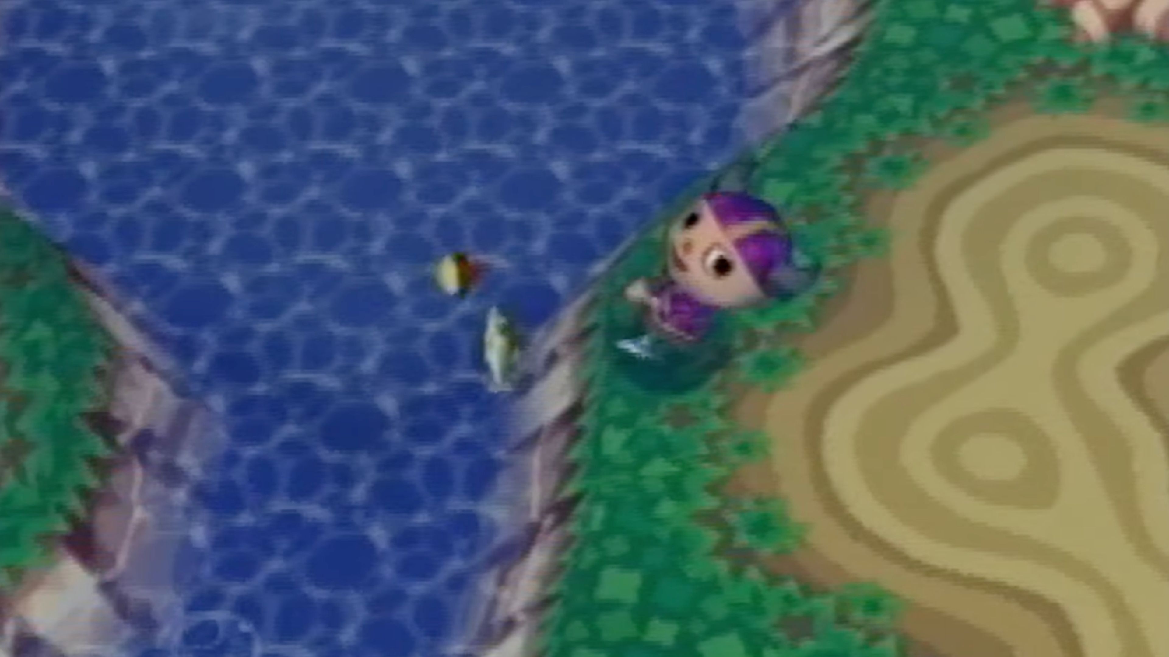 Cena noturna em Animal Village Online, similar a Animal Crossing.
