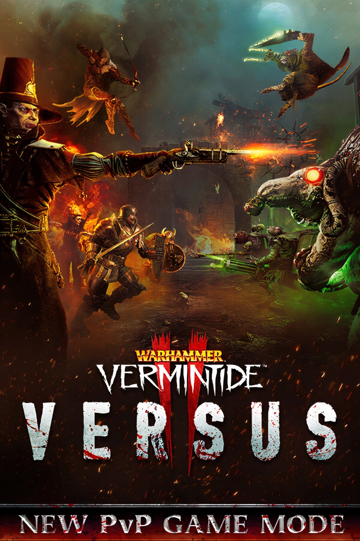 Montagem com personagens de Warhammer: Vermintide 2.