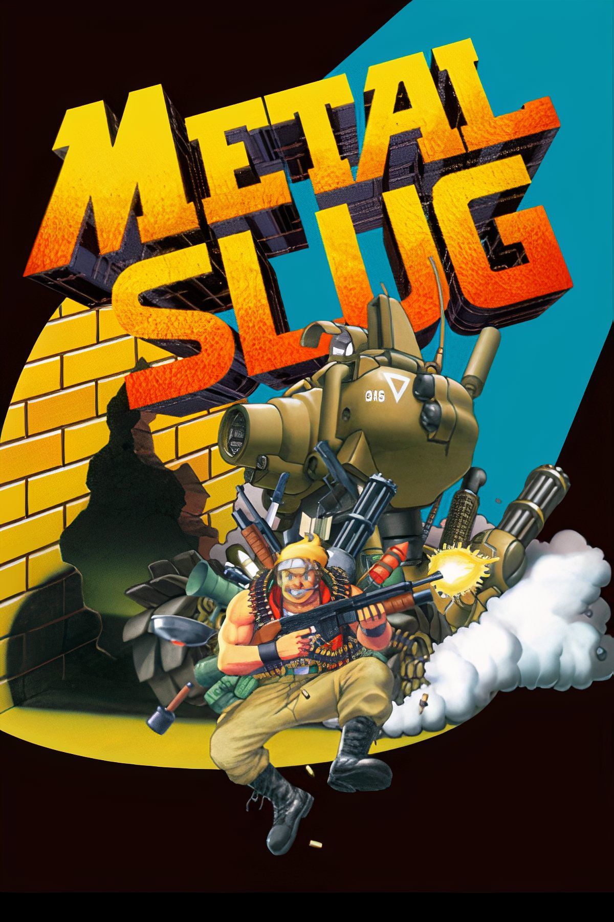 Montagem de imagens de jogos da série Metal Slug