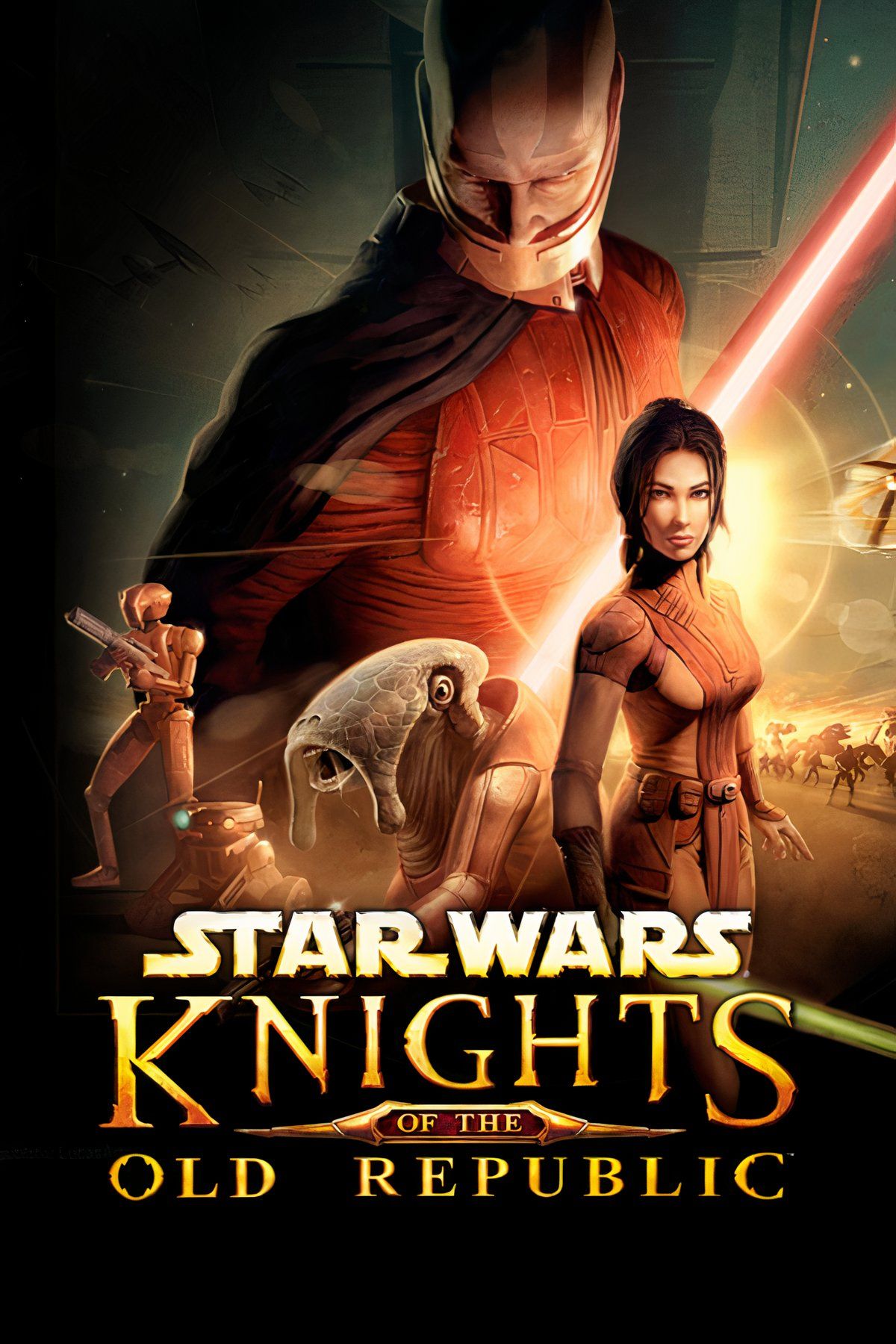 Montagem de personagens e cenas de jogos de Star Wars