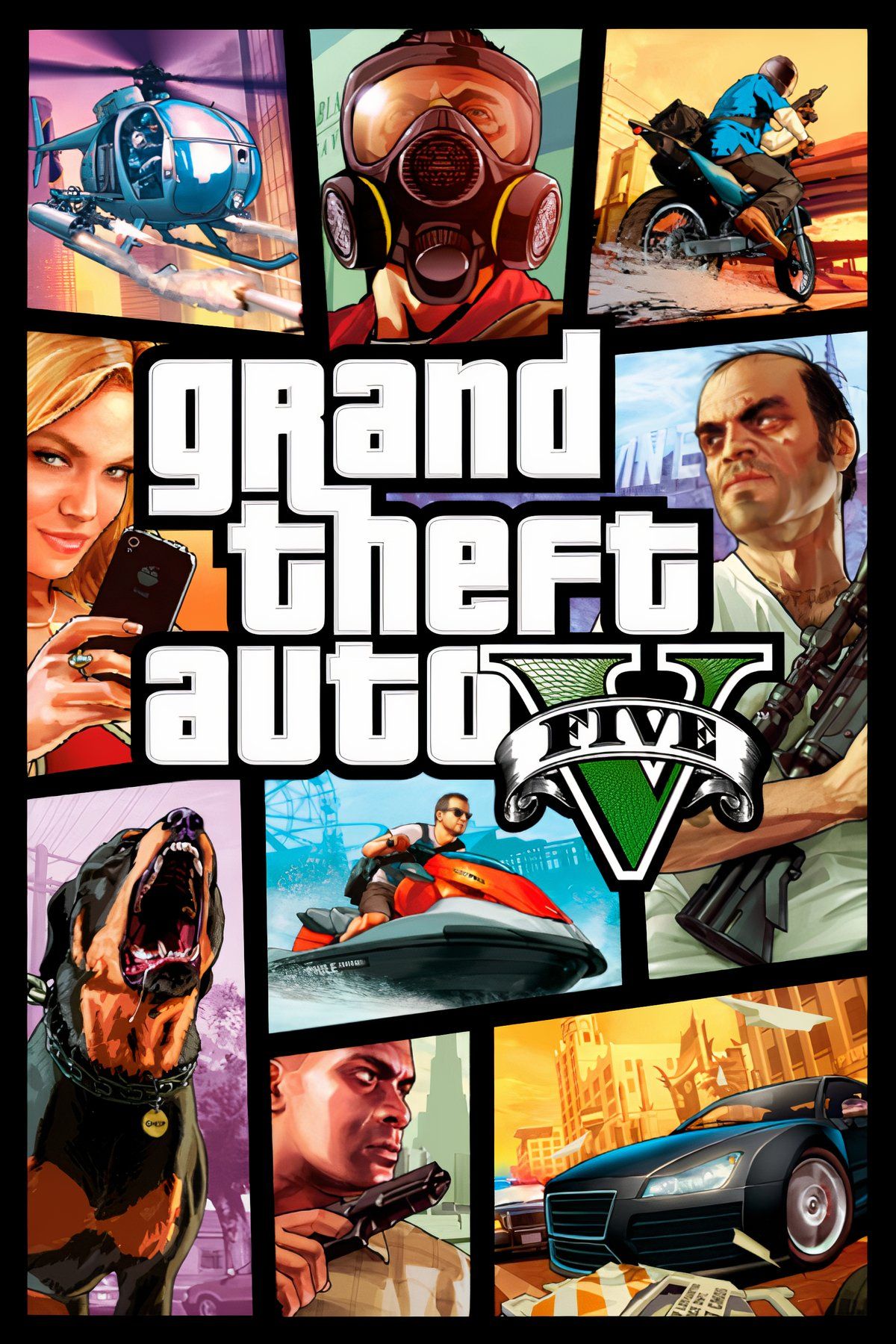 Montagem de imagens de Grand Theft Auto.
