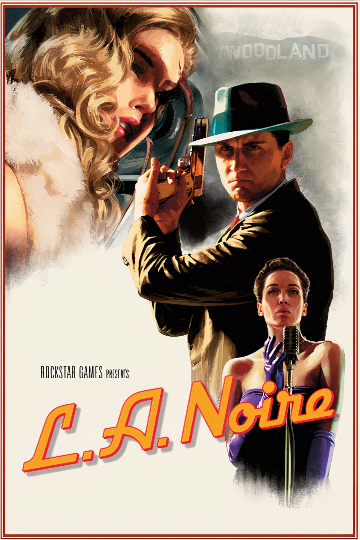 Montagem de imagens promocionais de L.A. Noire.