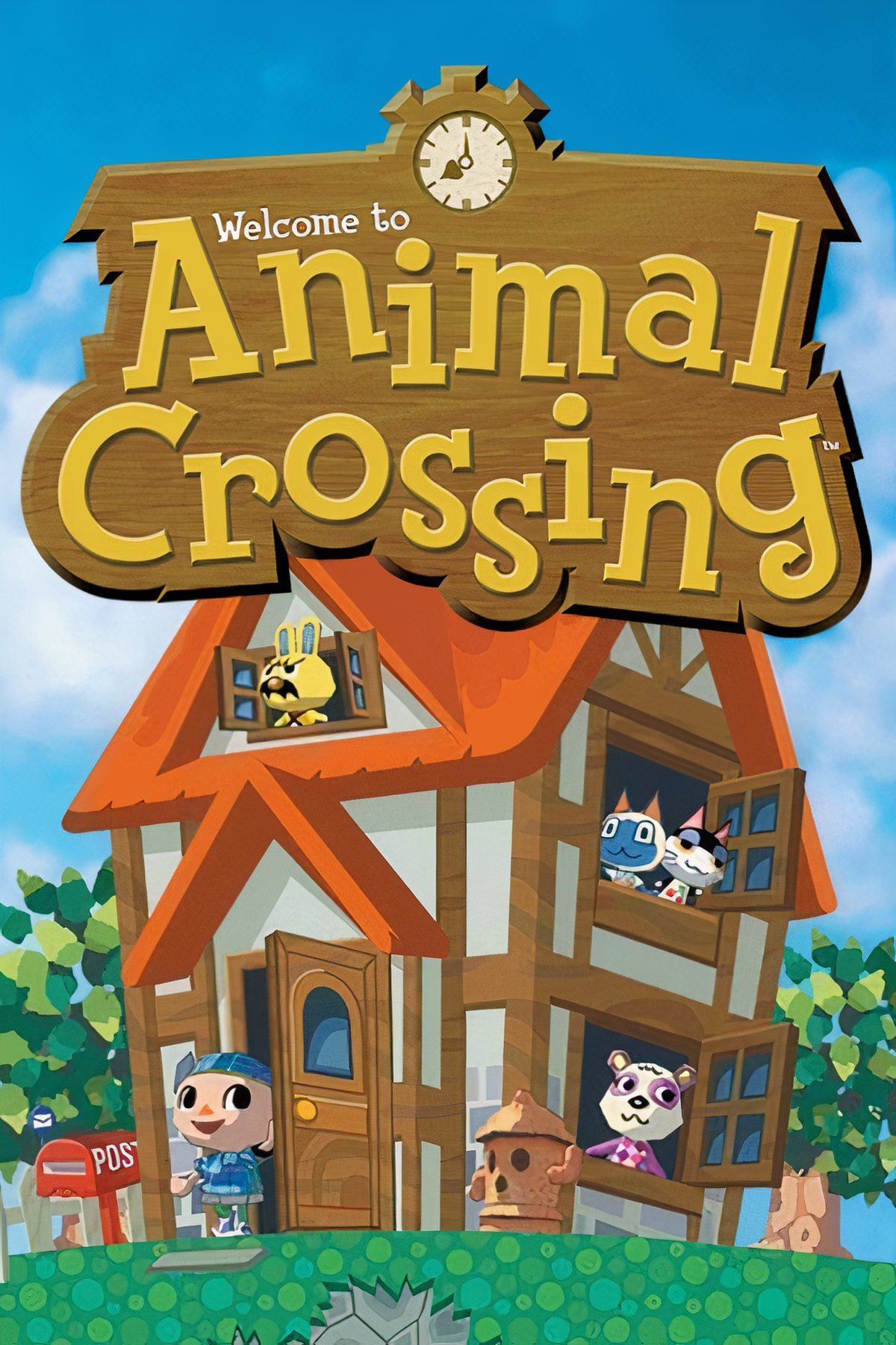 Montagem de screenshots de Animal Village Online, destacando sua semelhança com Animal Crossing.
