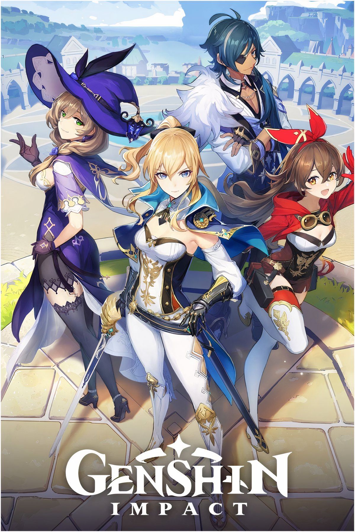 Montagem de personagens de Genshin Impact