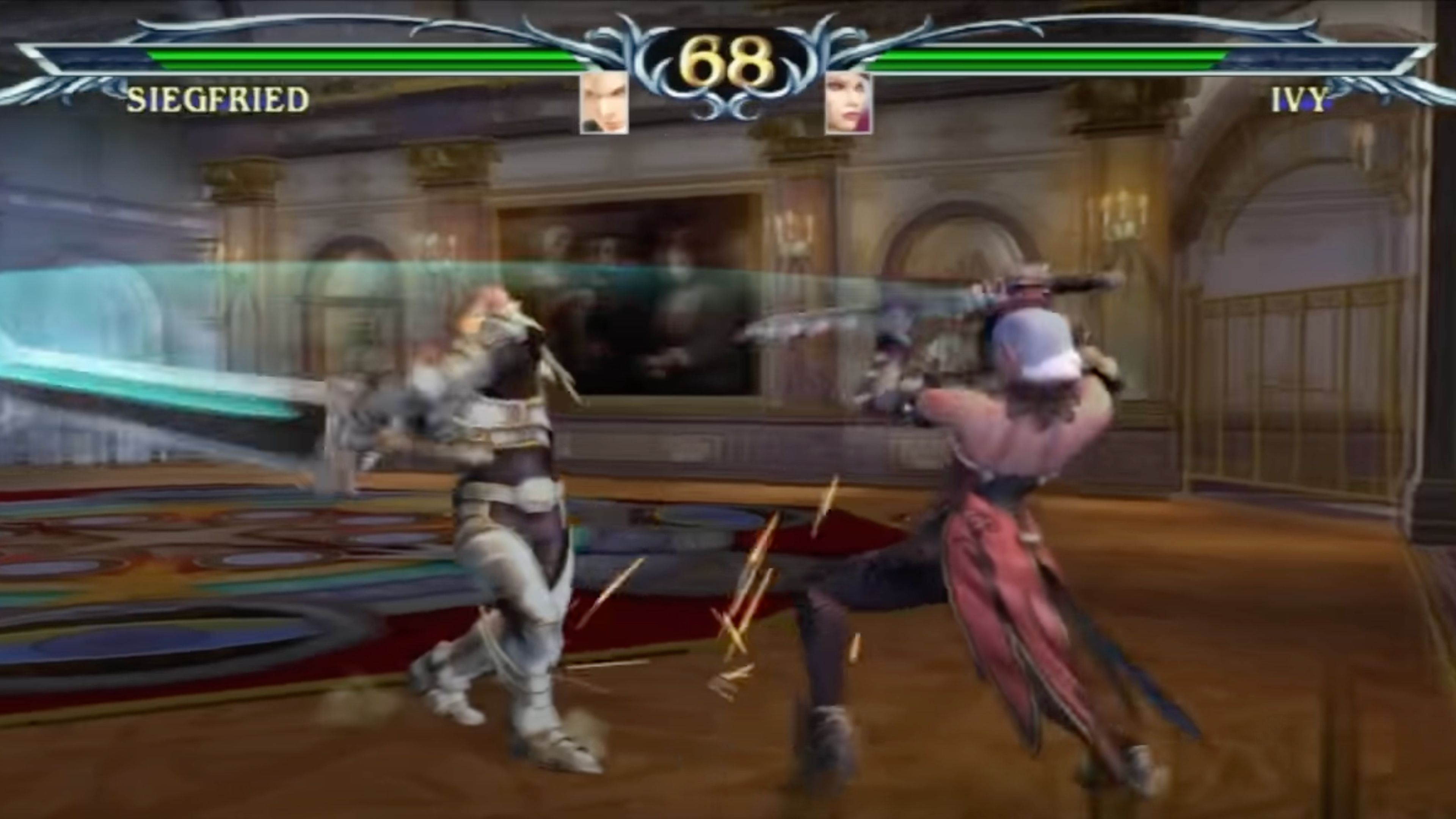 Screenshot de Soulcalibur III mostrando a jogabilidade