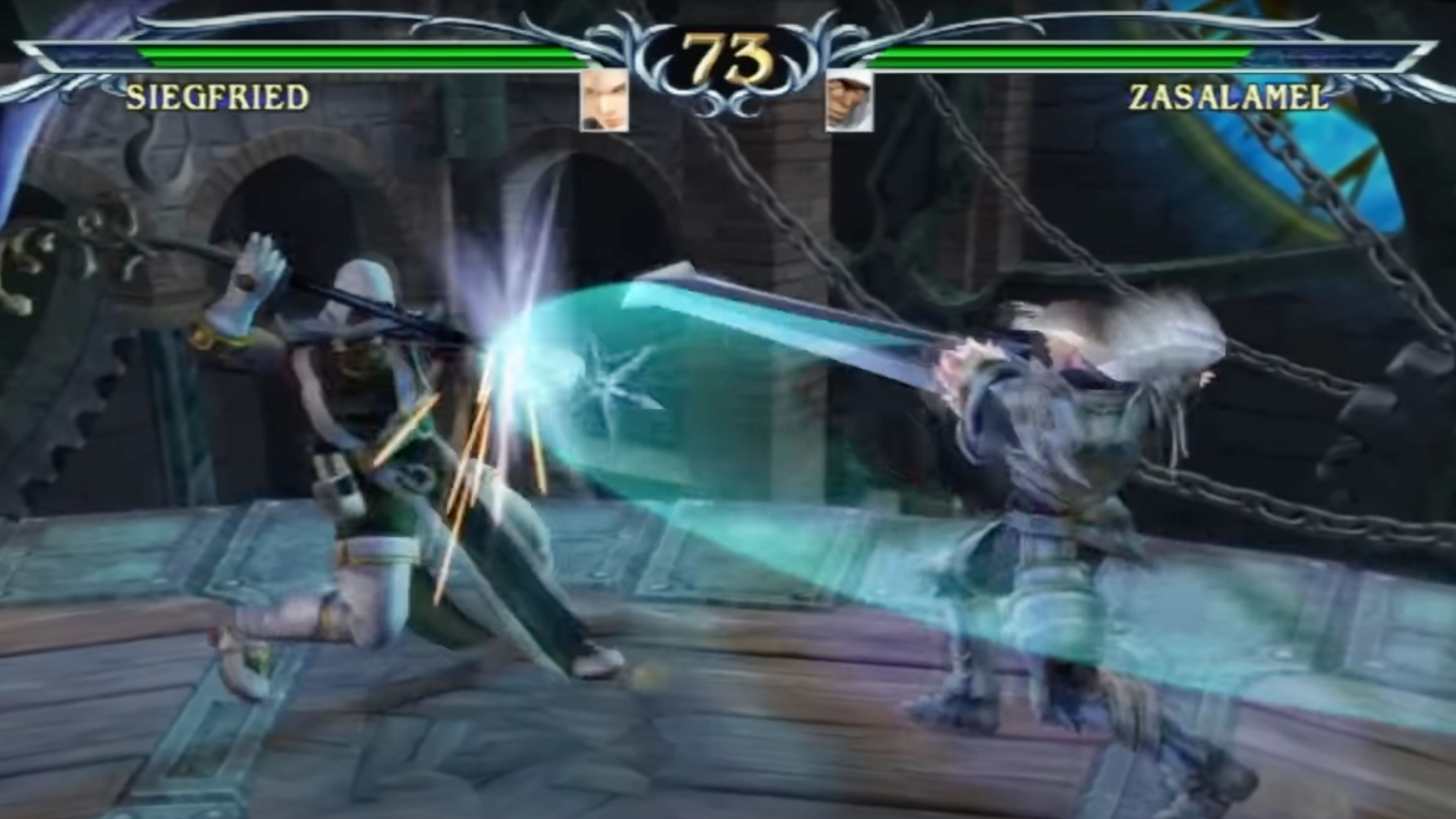 Personagens de Soulcalibur III em combate