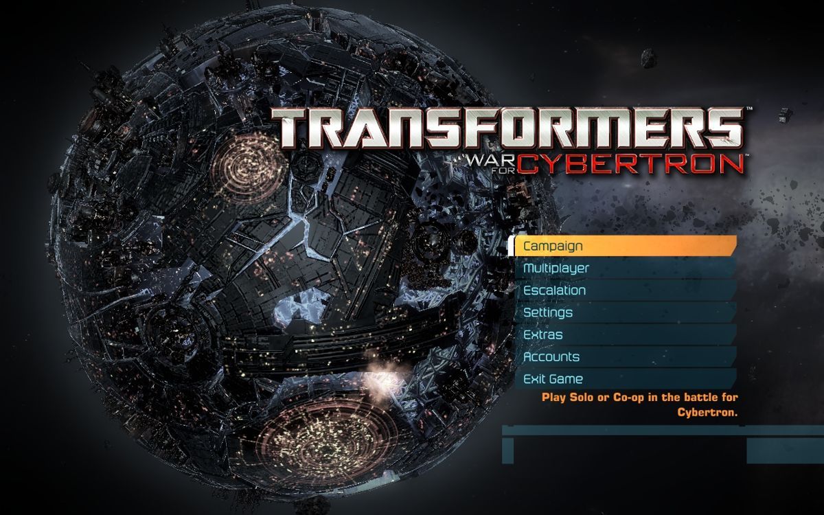 Capa do jogo Transformers: War for Cybertron