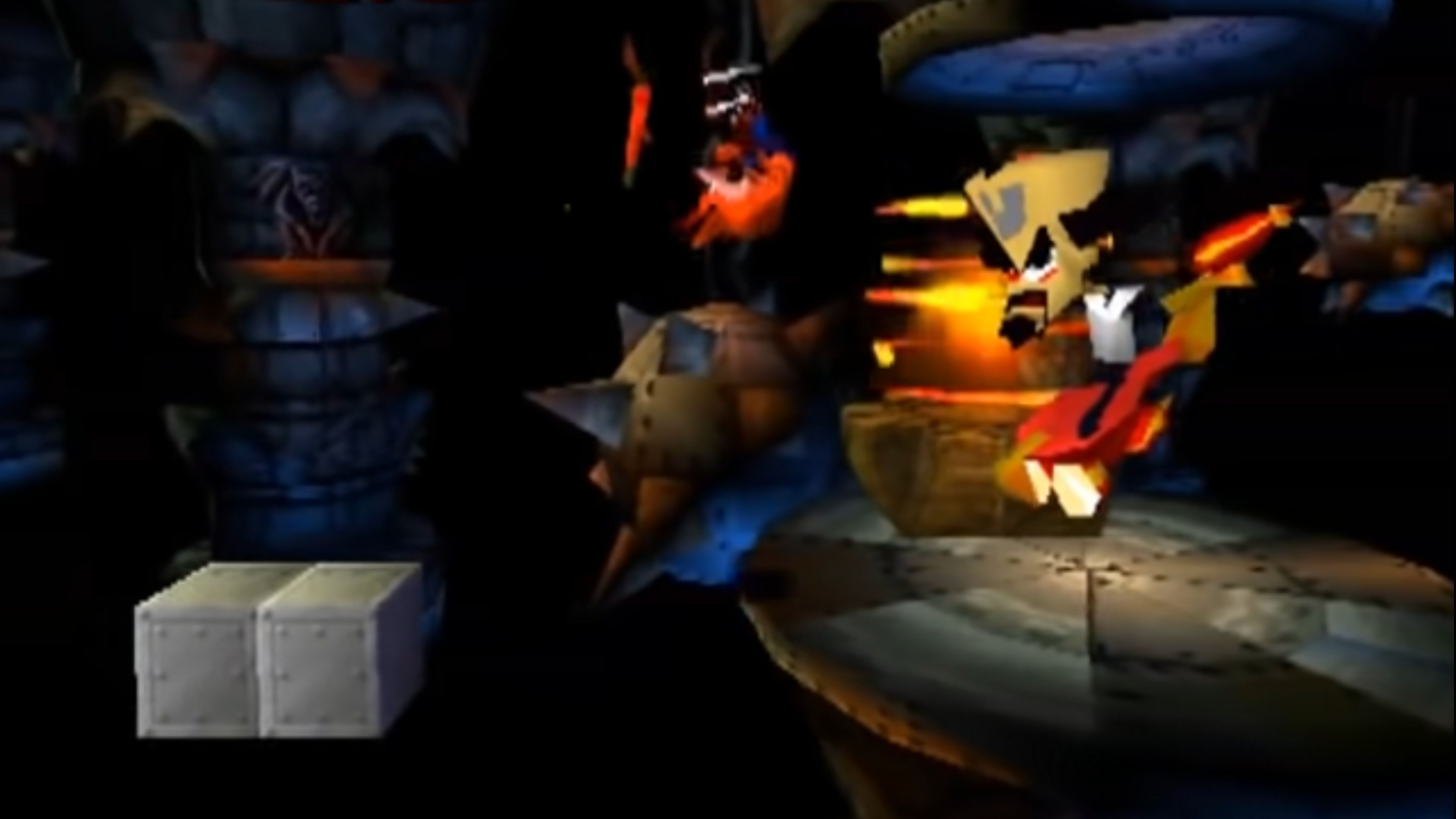 Cenário clássico da série Crash Bandicoot