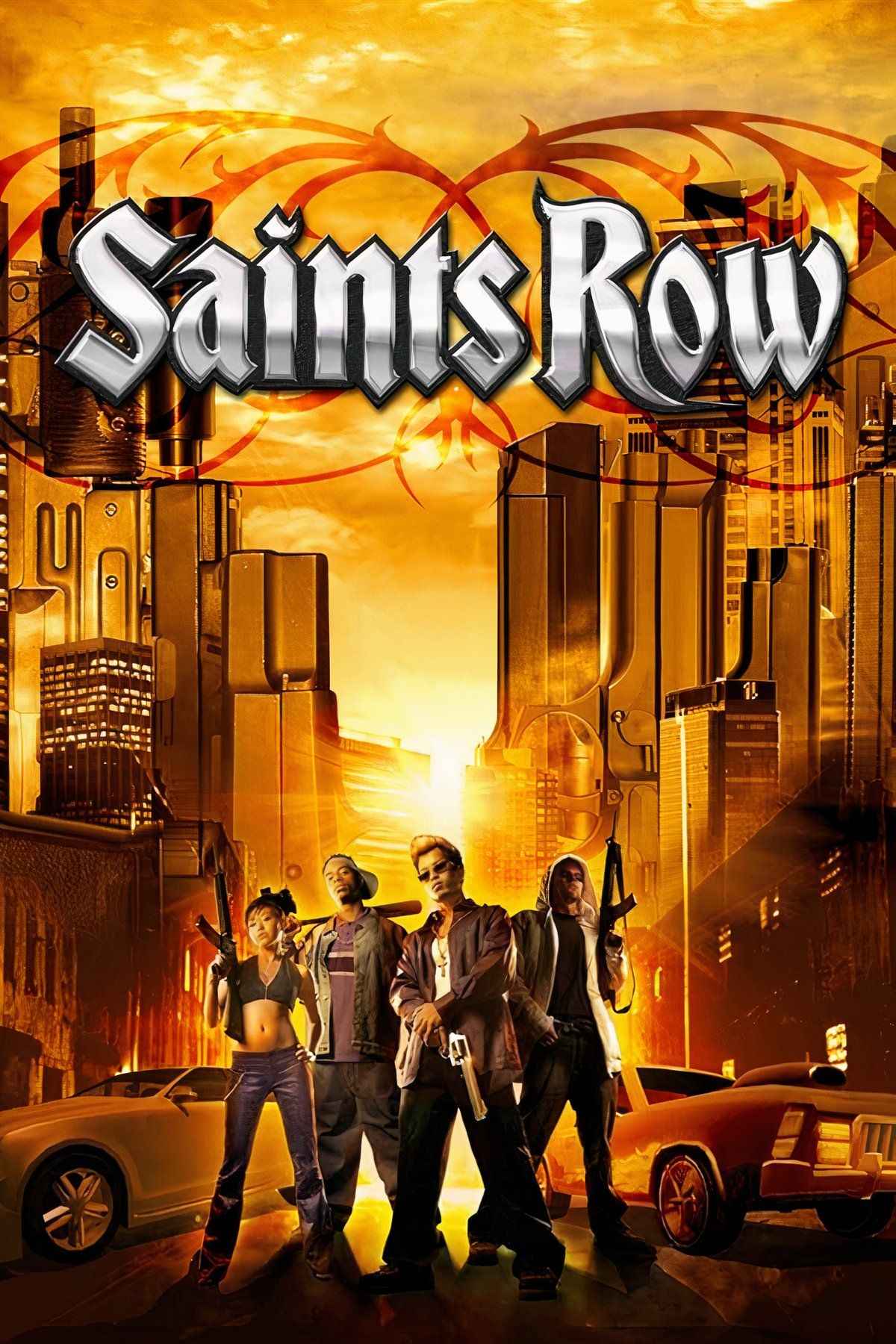 Montagem com personagens de Saints Row.