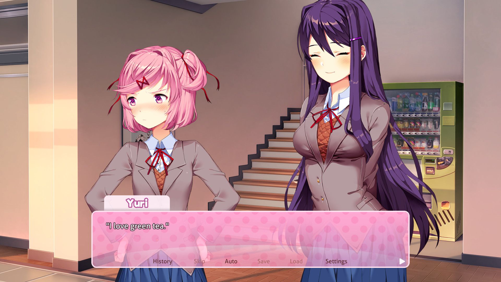 Visual novel Doki Doki Literature Club com arte em estilo anime.