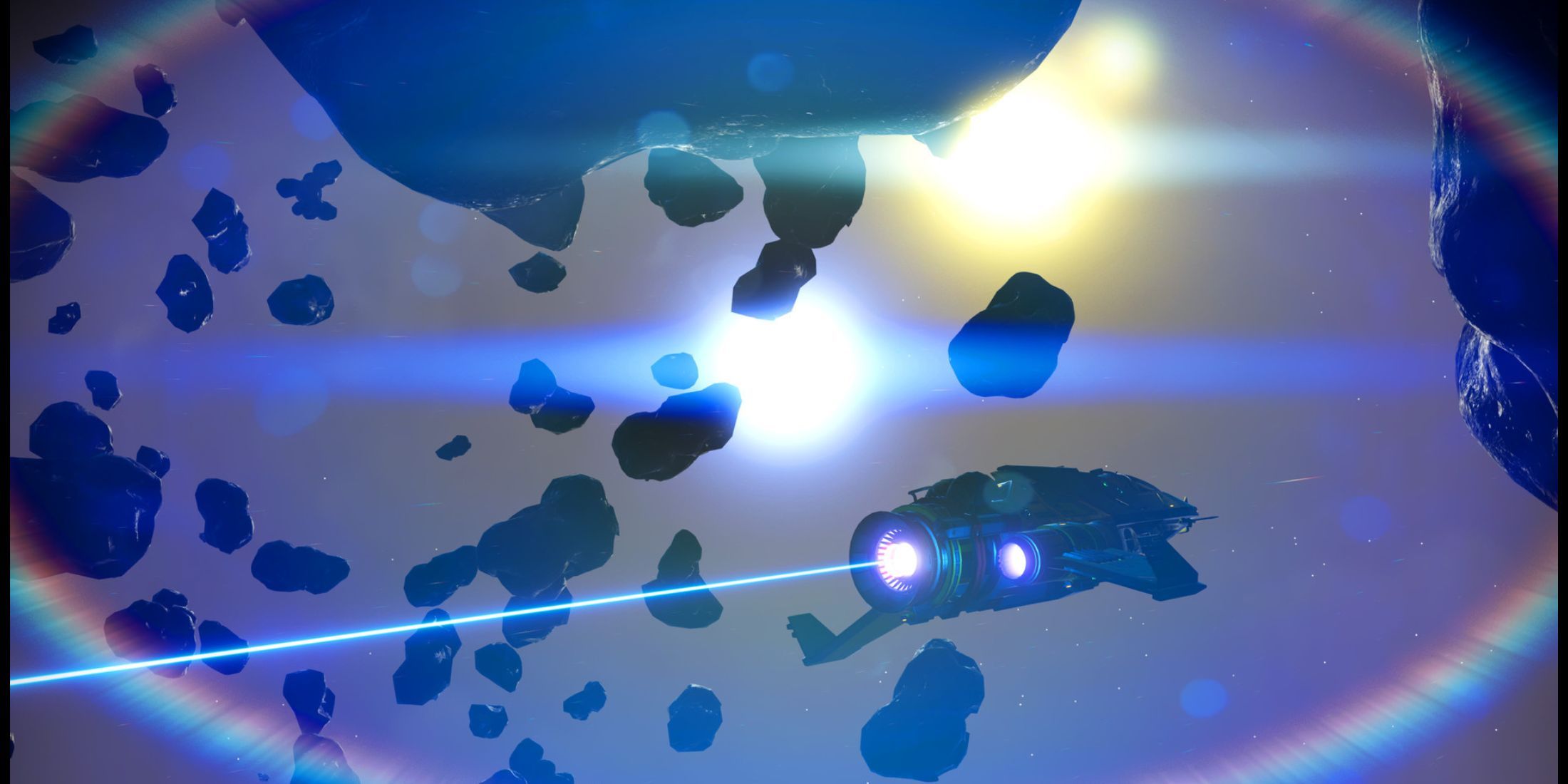Criaturas alienígenas em No Man's Sky.
