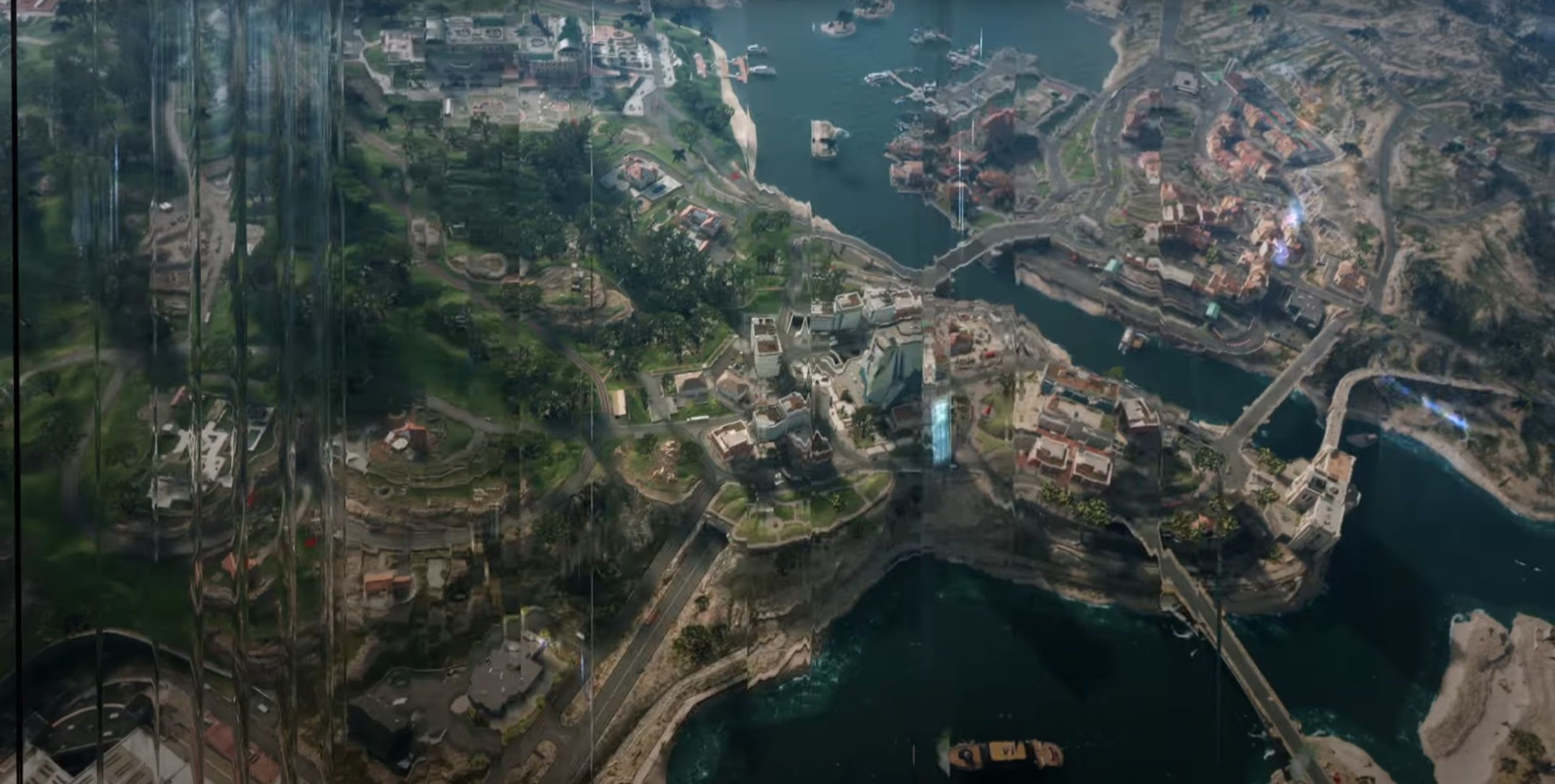 Mapa de batalha do modo Battle Royale de Black Ops 7.