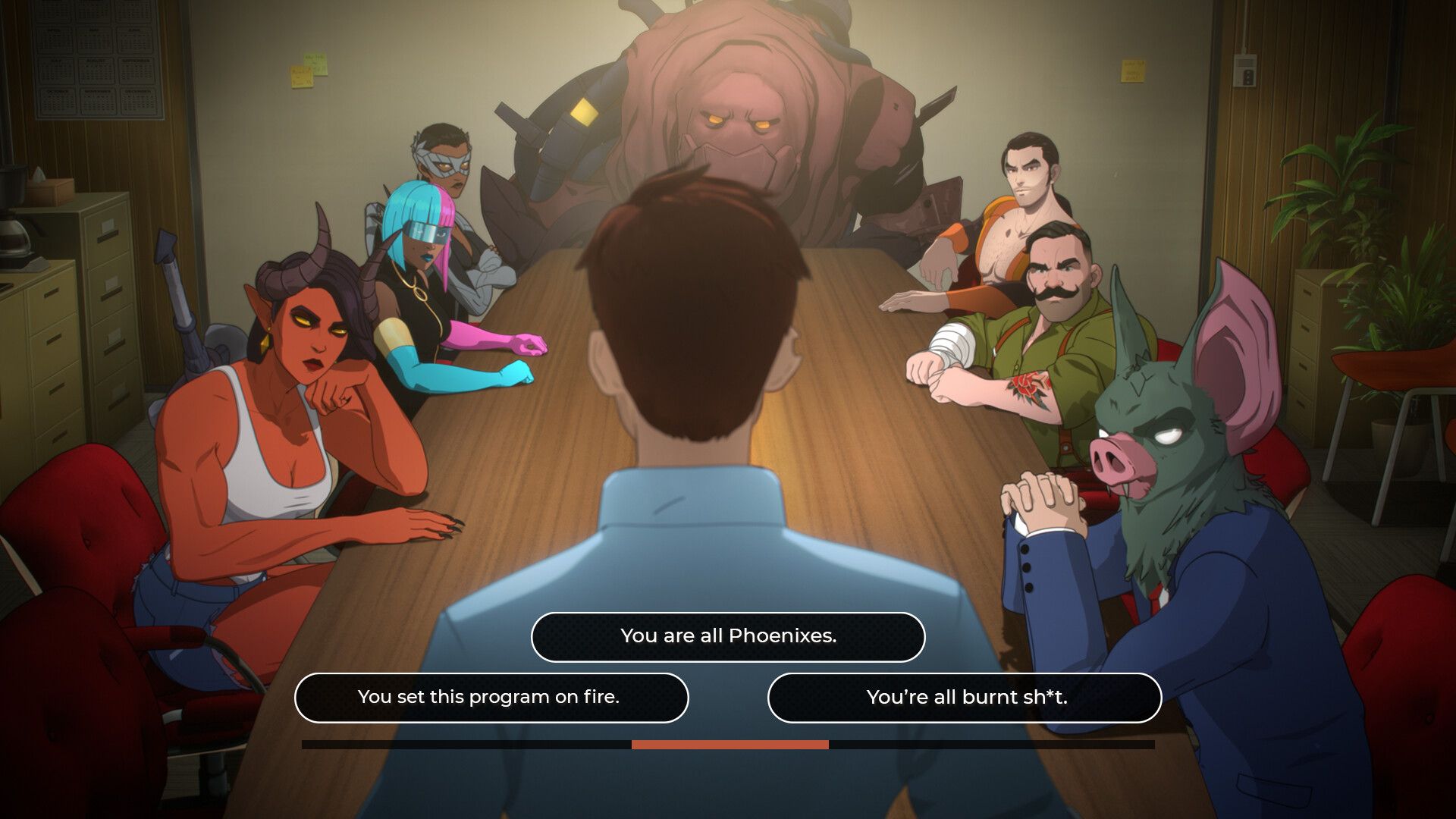 Mecha Man em cena de ação na série Dispatch.