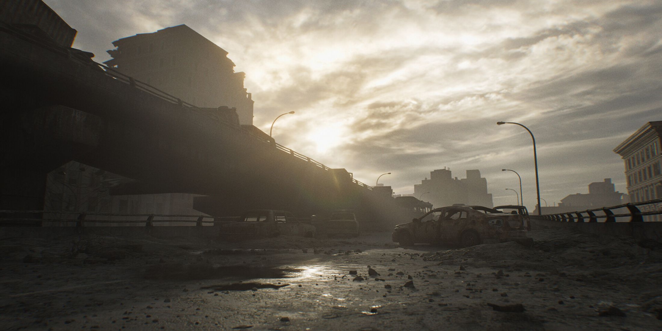 Cenário urbano em Resident Evil Requiem