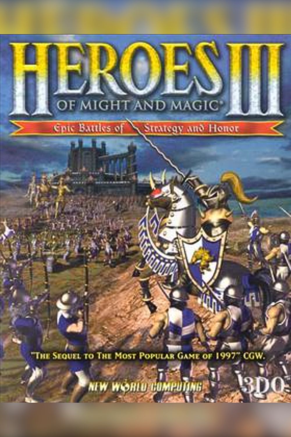 Capa do jogo Heroes of Might and Magic III: The Restoration of Erathia.