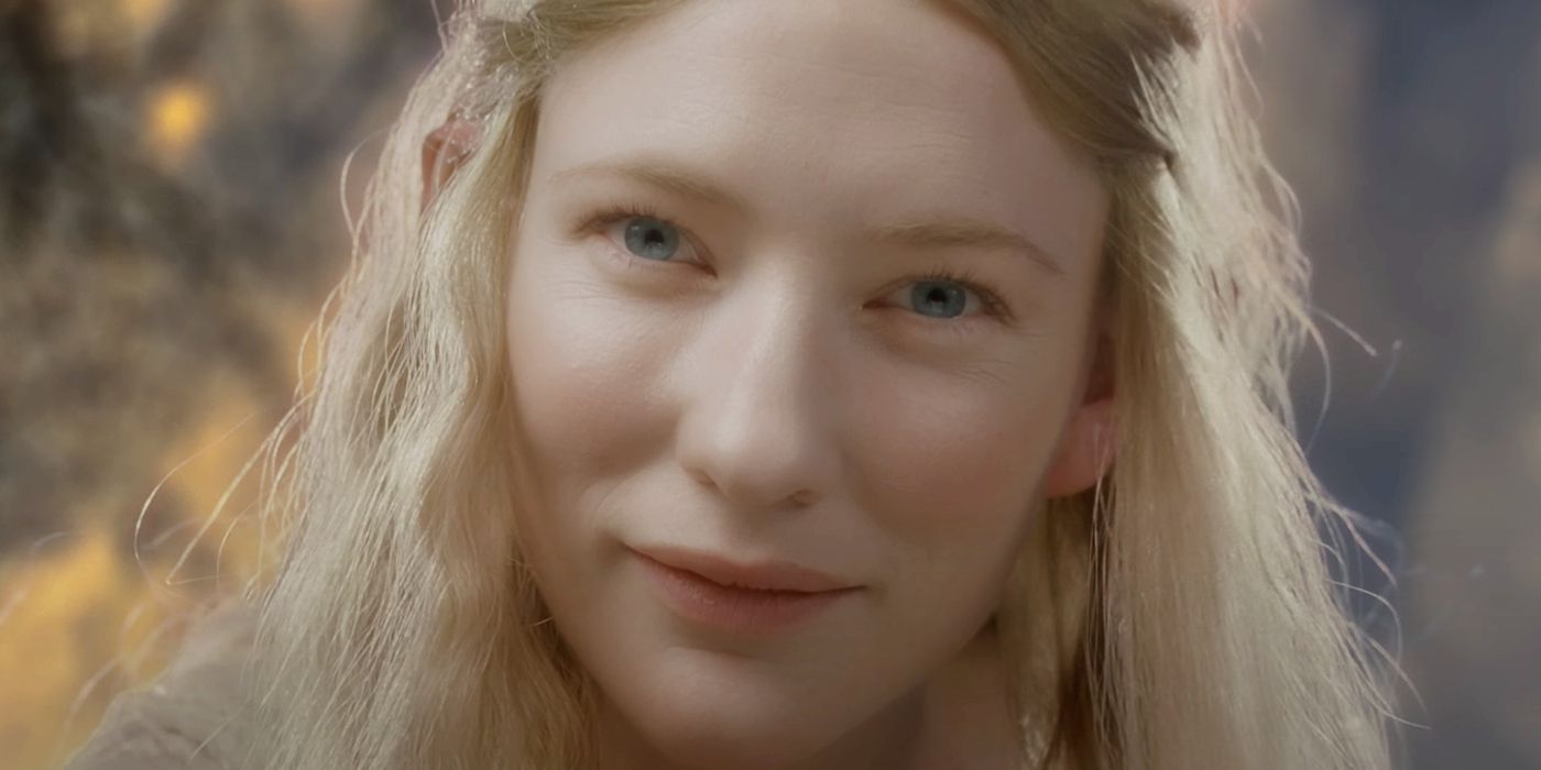 cate blanchett smiling as galadriel in the lord of the rings return of the king