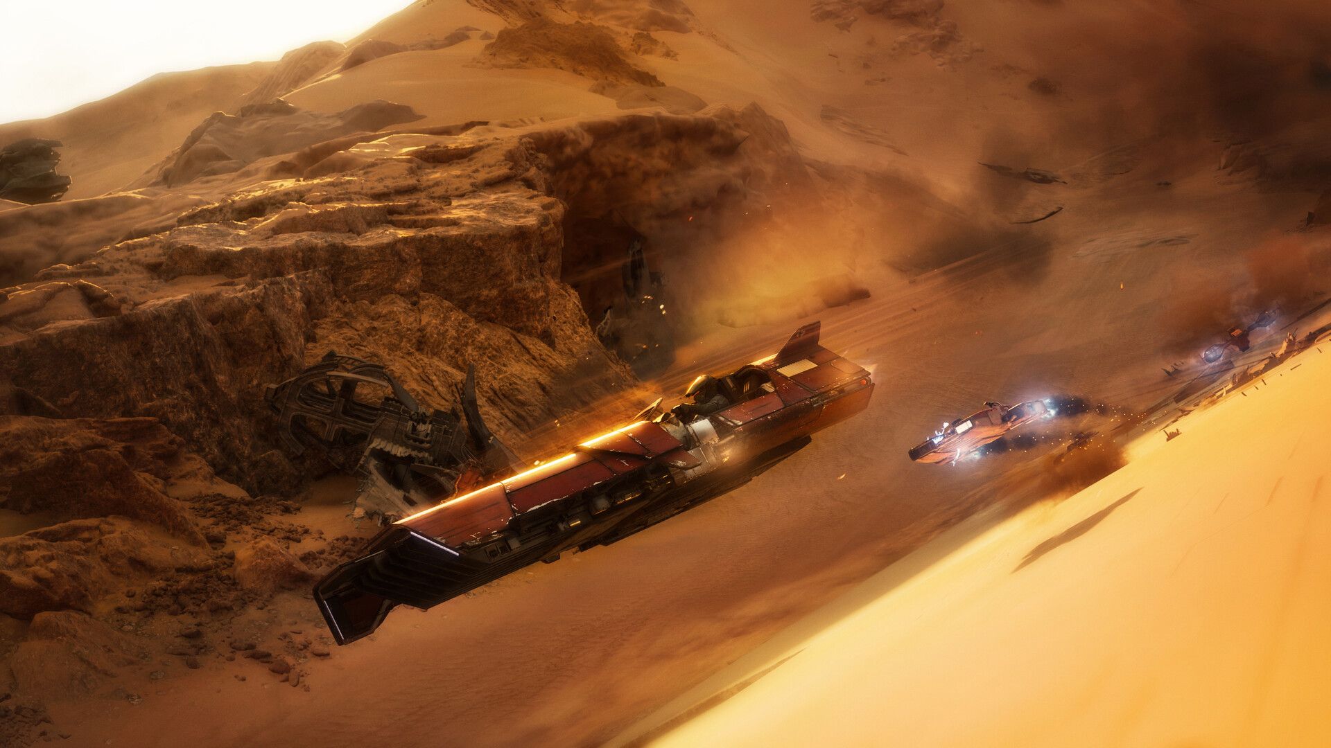 Imagem de Star Wars: Galactic Racer mostrando naves