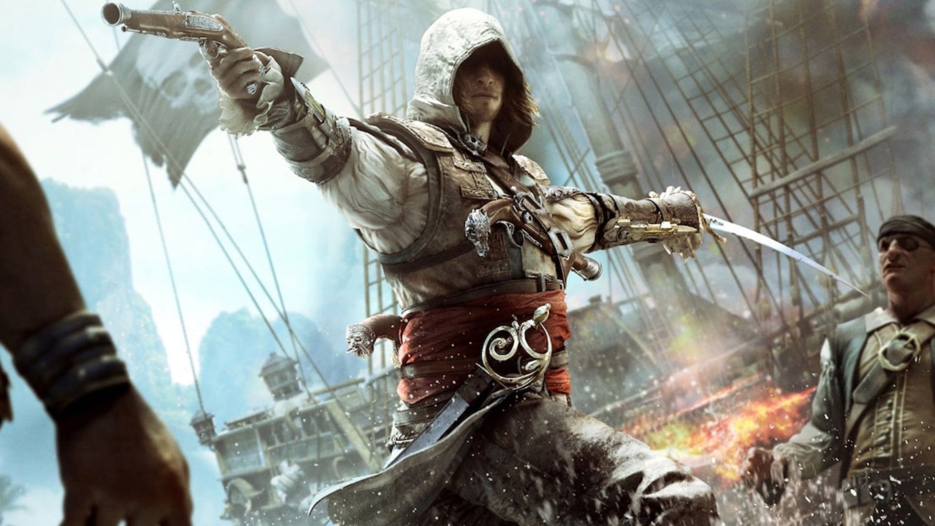 assassins creed black flag resynced edward kenway fighting
