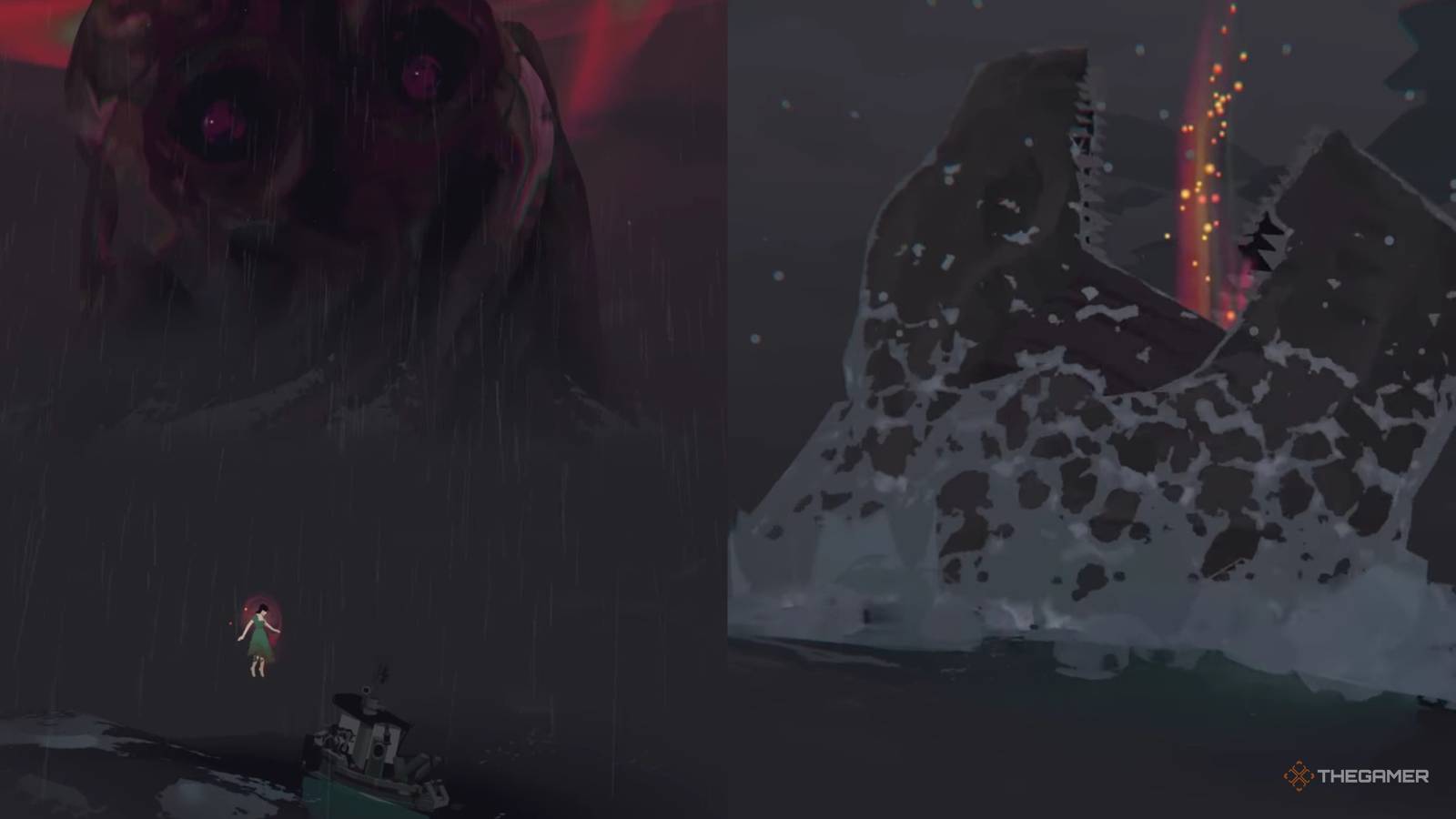 Dredge: The Demon Of The Bad Ending And Sea Beast In The Good Ending