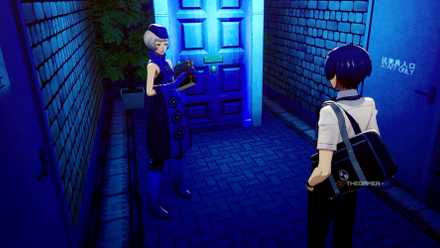 Elizabeth outside the velvet room door with the main character persona 3 reload velvet room requests p3r vr request