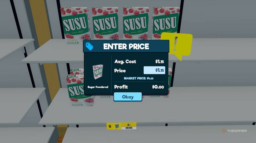 Supermarket simulator price for powdered sugar