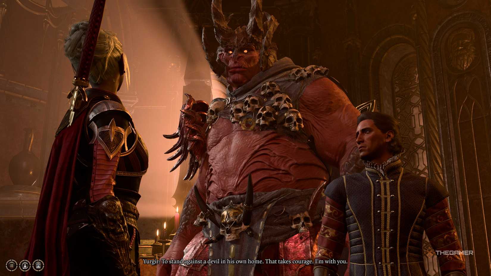 Player faces Raphael and convinces Yurgir to join her side in Baldur's Gate 3.