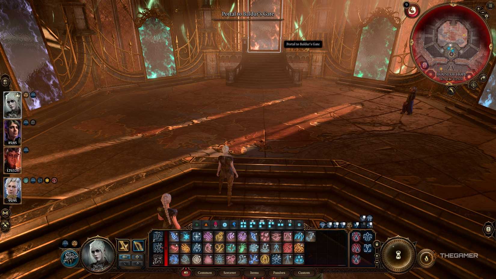 Player enters the Outer Portals room and discovers the mirror portal to Baldur's Gate in Baldur's Gate 3.