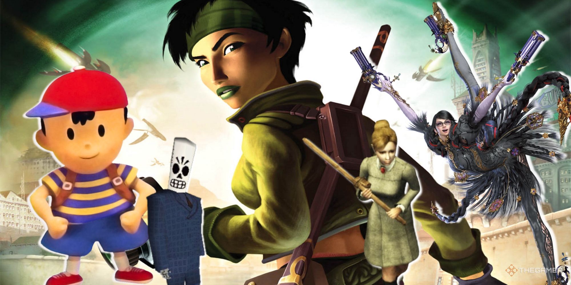 Earthbound's Lucas, Grim Fandango's Manuel Calavera, Rule Of Rose's Jennifer, Bayonetta, and Beyond Good And Evil's Jade