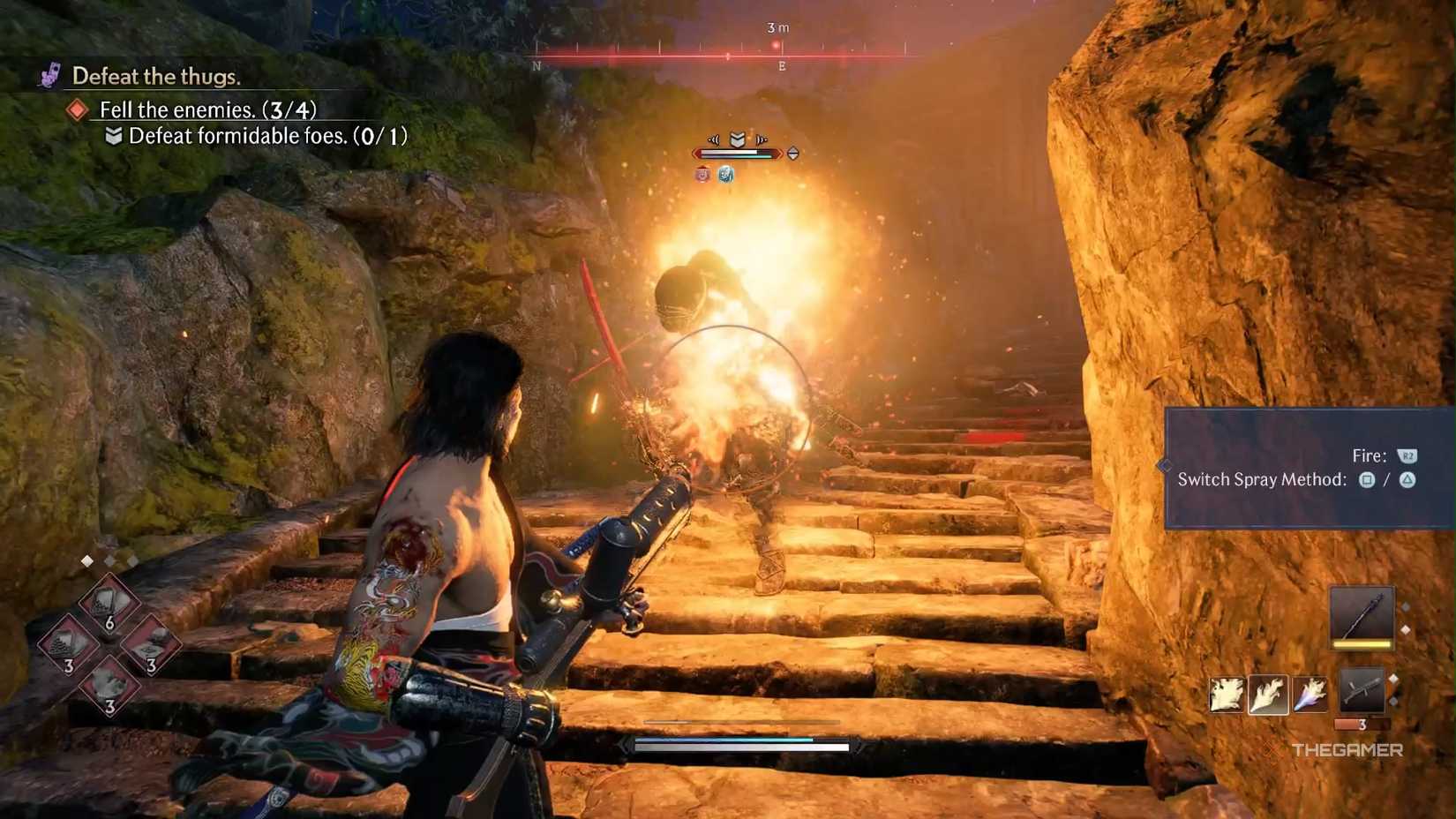 During the battle of the Garden in Kyoto, the protagonist will fall apart in the rise of Ronin during the battle in the Garden in Kyoto.